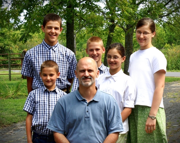 The Bryant Children with their Father on His birthday, August 2009